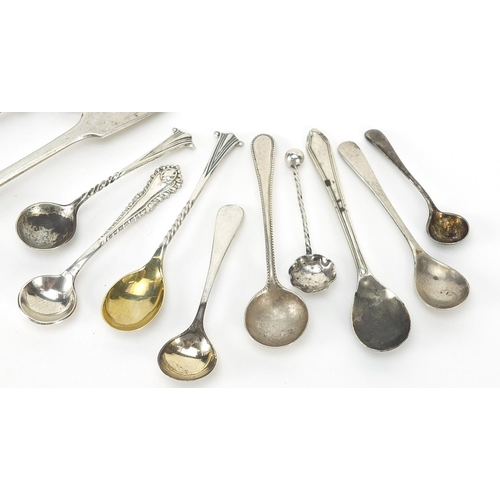 281 - Victorian and later silver spoons, some Scottish including a pair London 1853, the largest 13cm in l... 