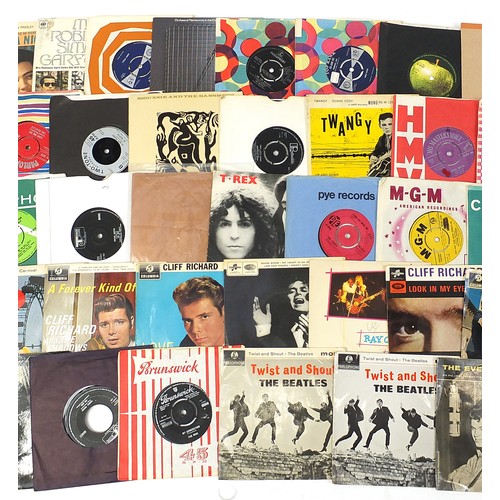 488 - 45rpm records including The Beatles, Twangy, Witch Doctor, The Jam, Cliff Richard, Gene Vincent, Elv... 