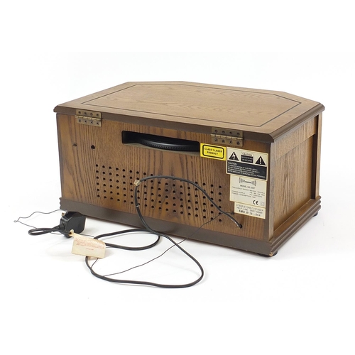 1467 - Retro radio, CD player and gramophone, 48cm wide