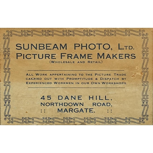 366 - H Holland-Hulke - Cornish coast, watercolour, Sunbeam Photo Ltd, Margate label verso, mounted, frame... 