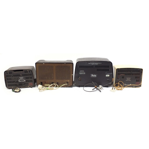 1409 - Four vintage Bakelite radios comprising Mullard, Ferguson and Bush, the largest 45cm wide