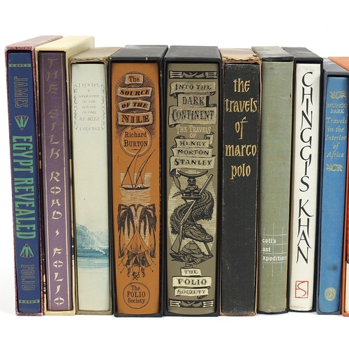 1819 - Folio Society hardback books with slip cases including The Travels of Marco Polo, The Source of the ... 