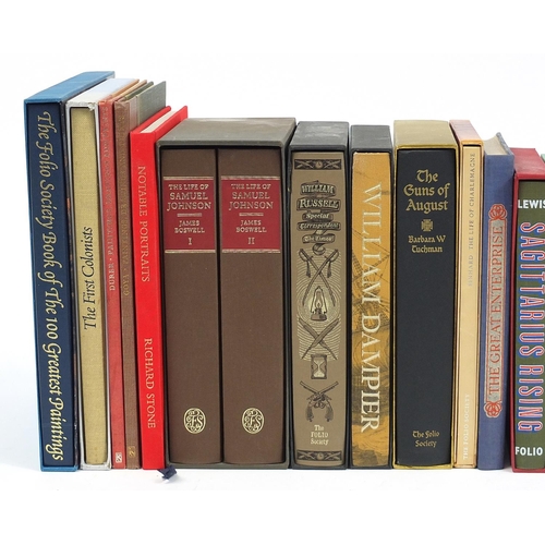 1818 - Folio Society hardback books including The Life of Samuel Johnson by James Boswell box set, The Trea... 