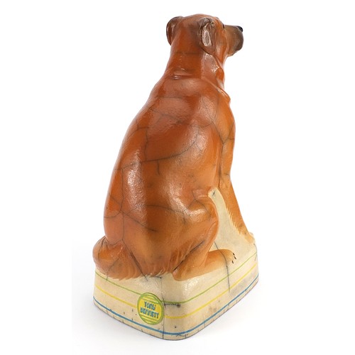 9 - Tony Bennett hand painted pottery seated dog, 36cm high