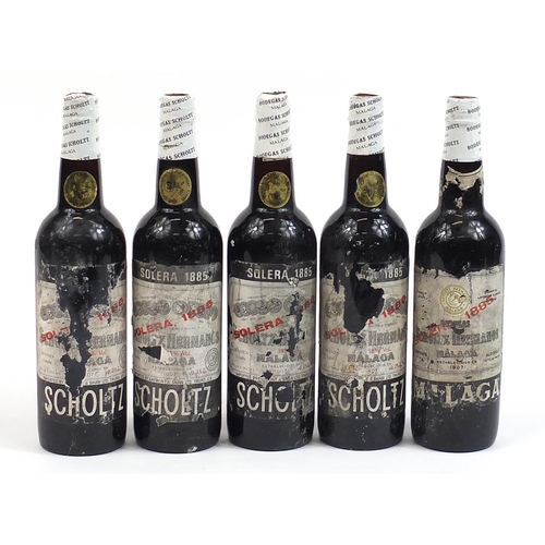 16 - Five bottles of Scholtz Solera wine