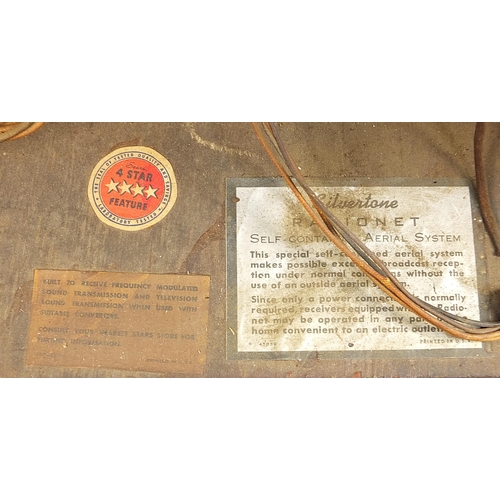 1401 - Vintage Silvertone Radionet gramophone model 7067, 98.5cm H x 73cm W x 42cm D