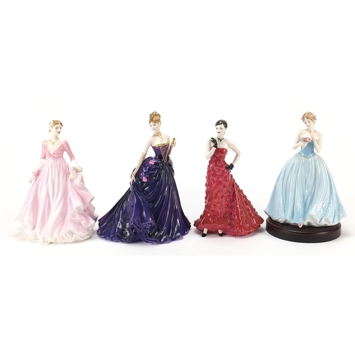 387 - Four Coalport figurines with certificates comprising Perfect Moment, Imogen, Dearest Rose and Lady C... 