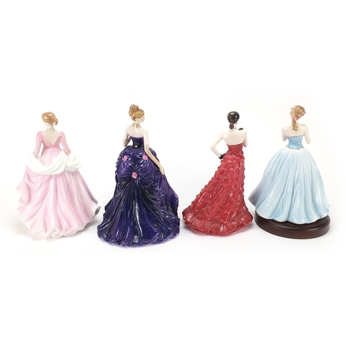 387 - Four Coalport figurines with certificates comprising Perfect Moment, Imogen, Dearest Rose and Lady C... 