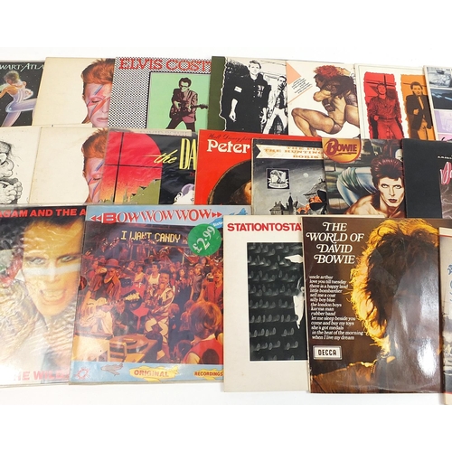 485 - Vinyl LP's and 45rpms, including The Damned, David Bowie, The Jam, Adam & The Ants, Deep Purple, Abb... 