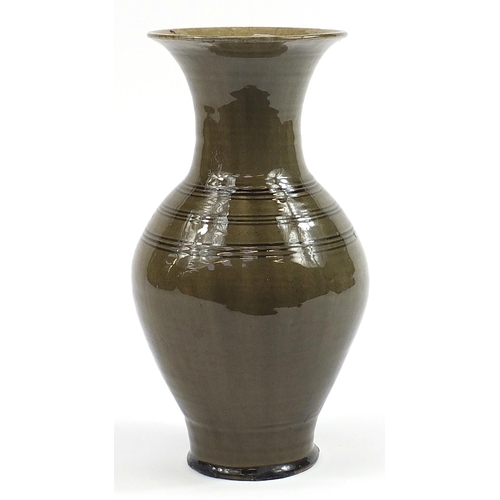 350 - Chinese porcelain vase having a Yeu type glaze, 40.5cm high