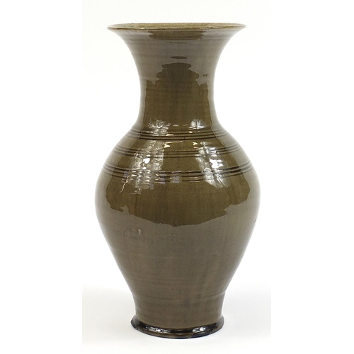 350 - Chinese porcelain vase having a Yeu type glaze, 40.5cm high