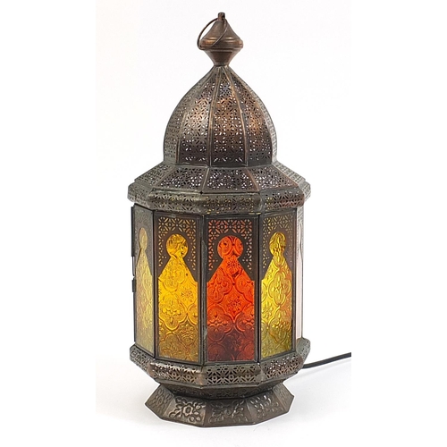 1428 - Middle Eastern design electric table lamp, 42cm high