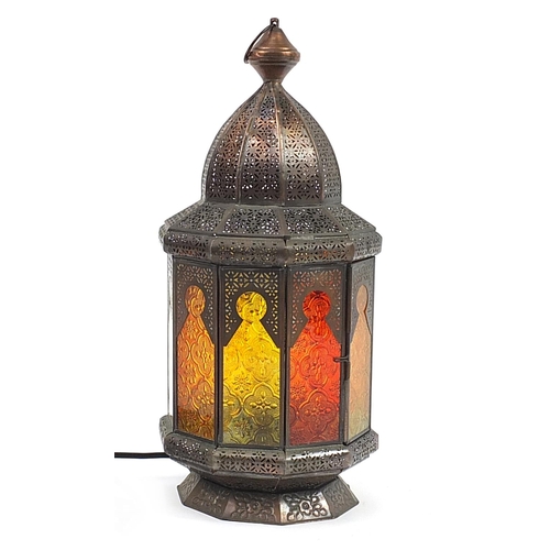 1428 - Middle Eastern design electric table lamp, 42cm high