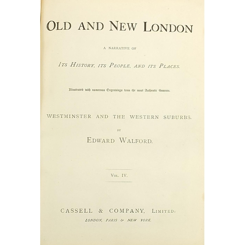 1801 - Old and New London, volumes 1-5 by Walter Thornbury, published by Cassell, Petter, Galpin & Co