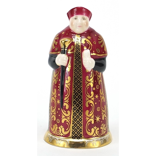 416 - Royal Worcester candle snuffer in the form of a Cardinal, numbered 485, 11cm high