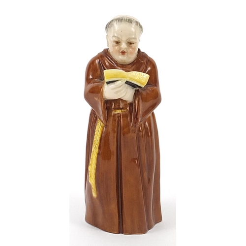 417 - Royal Worcester candle snuffer in the form of a monk, 11.5cm high