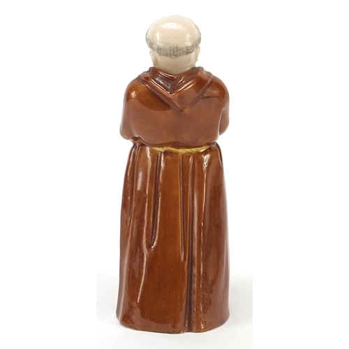 417 - Royal Worcester candle snuffer in the form of a monk, 11.5cm high