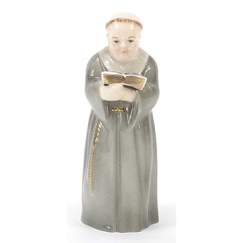 419 - Royal Worcester candle snuffer in the form of a monk, 10.5cm high