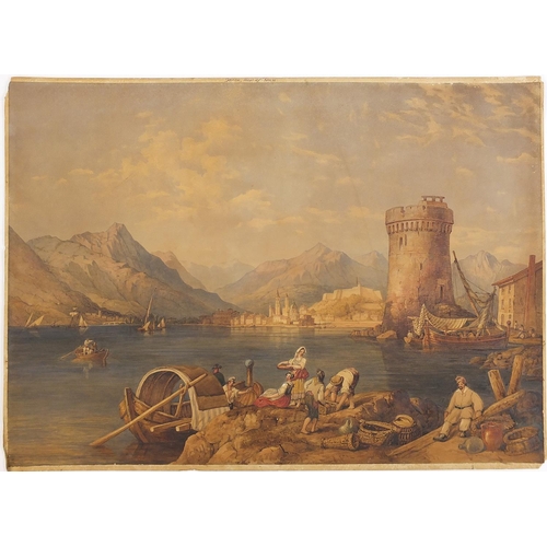 1010 - Attributed to Hugh William 'Grecian' Williams - La Spezia, Italy, 19th century Scottish school water... 