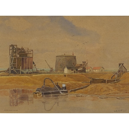 1061 - James Matthews - On the South Coast, signed watercolour, W J Penn Fine Art label verso, mounted, fra... 