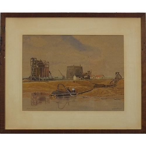 1061 - James Matthews - On the South Coast, signed watercolour, W J Penn Fine Art label verso, mounted, fra... 