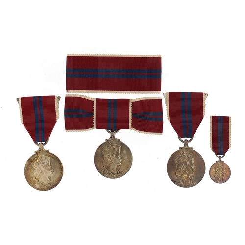 466 - Three Elizabeth II 1953 Coronation medals and a miniature with boxes including a ladies issue