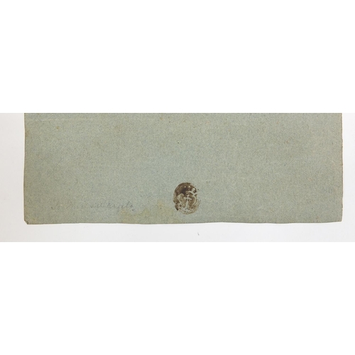 1022 - School of Michelangelo - An Idiot's Head, antique Old Master pencil on paper, details and stamp vers... 