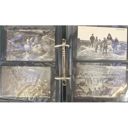 360 - Collection of Daily Mail official First World War postcards arranged in an album