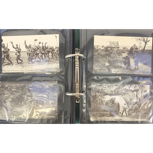 360 - Collection of Daily Mail official First World War postcards arranged in an album