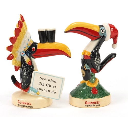 73 - Two Royal Doulton toucans advertising Guinness comprising Christmas Toucan 786/2000 and Big Chief To... 