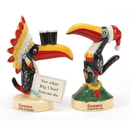 73 - Two Royal Doulton toucans advertising Guinness comprising Christmas Toucan 786/2000 and Big Chief To... 