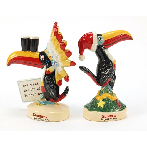 73 - Two Royal Doulton toucans advertising Guinness comprising Christmas Toucan 786/2000 and Big Chief To... 