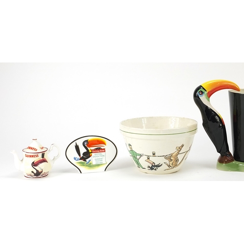 80 - Guinness advertising collectable china including T G Green bowl, Carlton Ware toucan jug, Carlton Wa... 