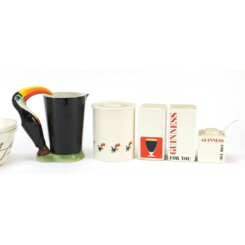 80 - Guinness advertising collectable china including T G Green bowl, Carlton Ware toucan jug, Carlton Wa... 