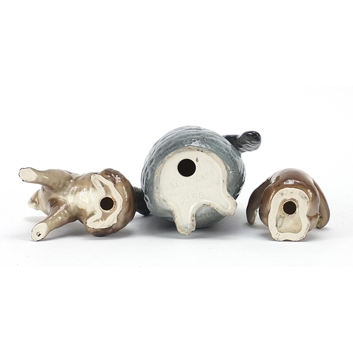 396 - Beswick animals comprising baby Emperor penguin and two koalas, the largest 17cm high