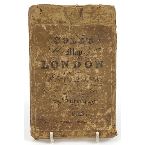 532 - Early 19th century canvas backed folding map of London and the Environs from the Latest Survey with ... 