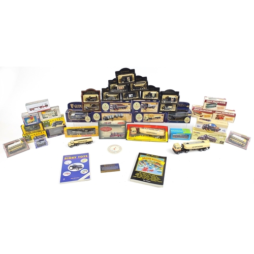 609 - Large collection of Guinness and other advertising diecast vehicles including Corgi and Original Omn... 