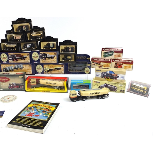 609 - Large collection of Guinness and other advertising diecast vehicles including Corgi and Original Omn... 