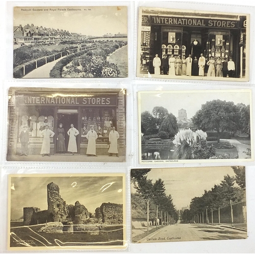 366 - Collection of vintage and later postcards, mostly Eastbourne and surrounding, including Pevensey & W... 