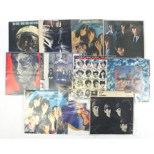 624 - The Rolling Stones vinyl LP's and picture disc including Sticky Fingers, Satanic Majesties Request a... 