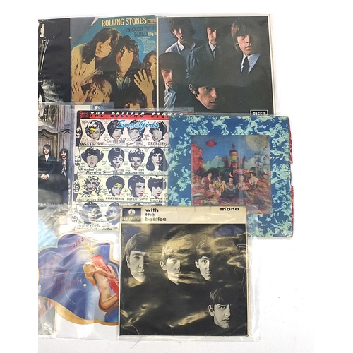 624 - The Rolling Stones vinyl LP's and picture disc including Sticky Fingers, Satanic Majesties Request a... 