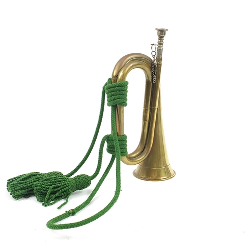 483 - British military interest brass BBIM Ltd bugle, 33cm in length