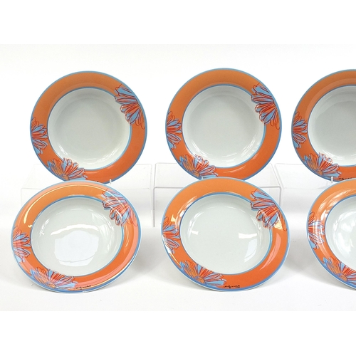 293 - Set of eight Rosenthal Studio Line bowls designed by Andy Warhol, each 27.5cm in diameter