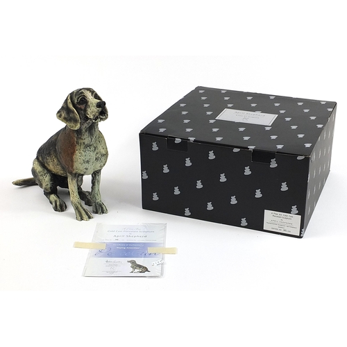 459 - April Shepherd, Paying Attention Beagle, cold cast resin model with certificate and original packagi... 
