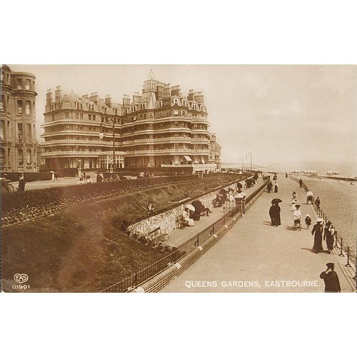 363 - Collection of early 20th century and later Eastbourne postcards arranged in an album titled Pier to ... 