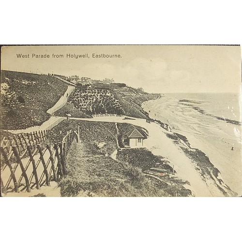 364 - Collection of early 20th century and later Eastbourne postcards arranged in an album titled Beachy H... 