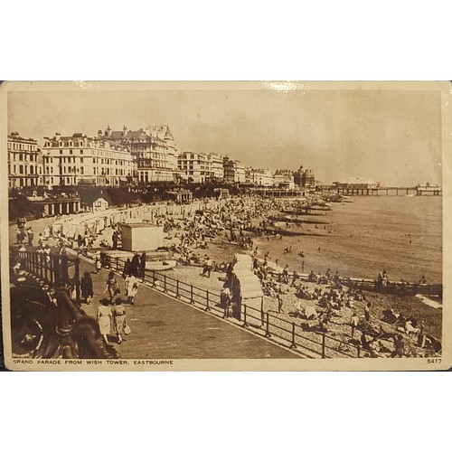 364 - Collection of early 20th century and later Eastbourne postcards arranged in an album titled Beachy H... 