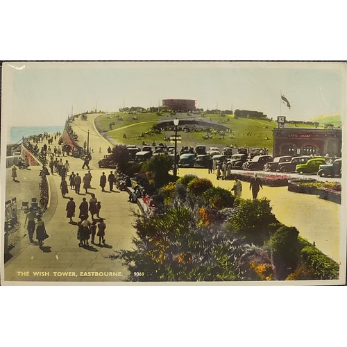 364 - Collection of early 20th century and later Eastbourne postcards arranged in an album titled Beachy H... 