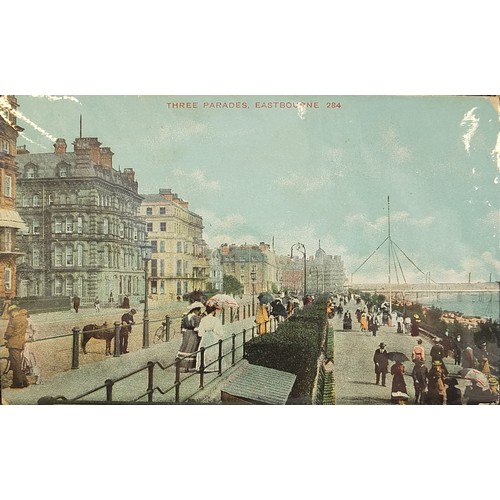 361 - Collection of early 20th century and later Eastbourne postcards arranged in an album including The W... 