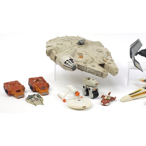 607 - 1970's and later Star Wars vehicles including Millennium Falcon, AT-AT and Landspeeder, the largest ... 